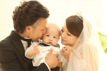 大切な息子と３人で楽しい結婚式になりました♡